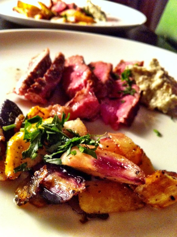 Ribeye and Roasted Carrots