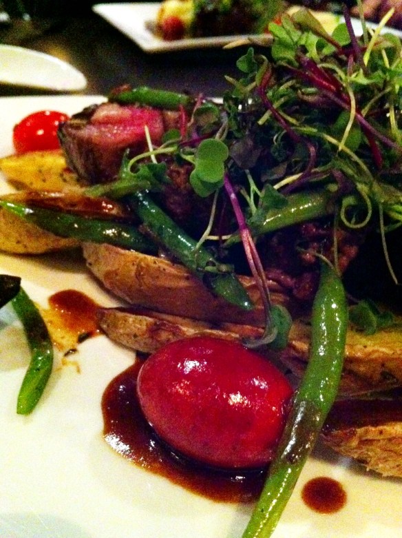 Lamb, potatoes, haricots vert
